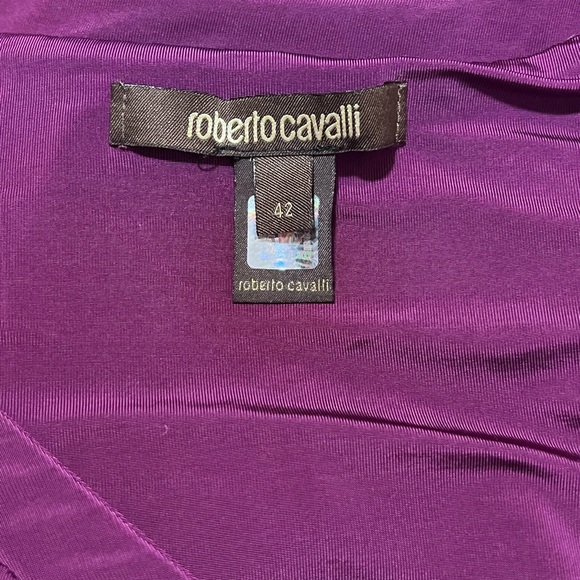 ROBERTO CAVALLI Purple Blouse Size Medium - Picture 8 of 8
